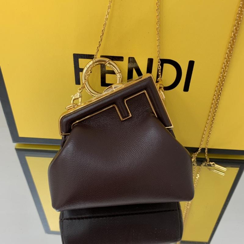 Fendi Clutches Shoulder Bag 7AS051 Coffee